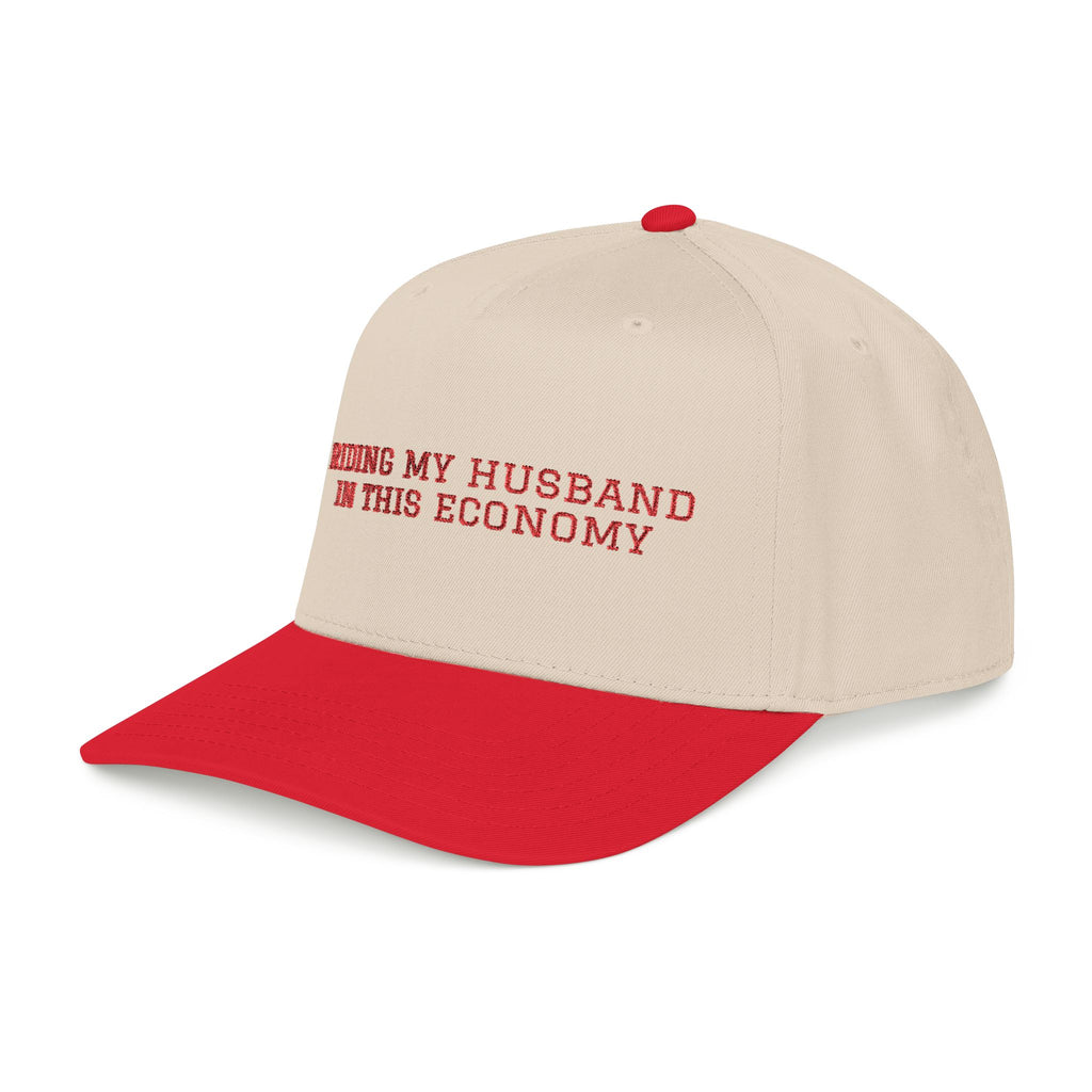 IN THIS ECONOMY (red) Mid Profile Baseball Cap