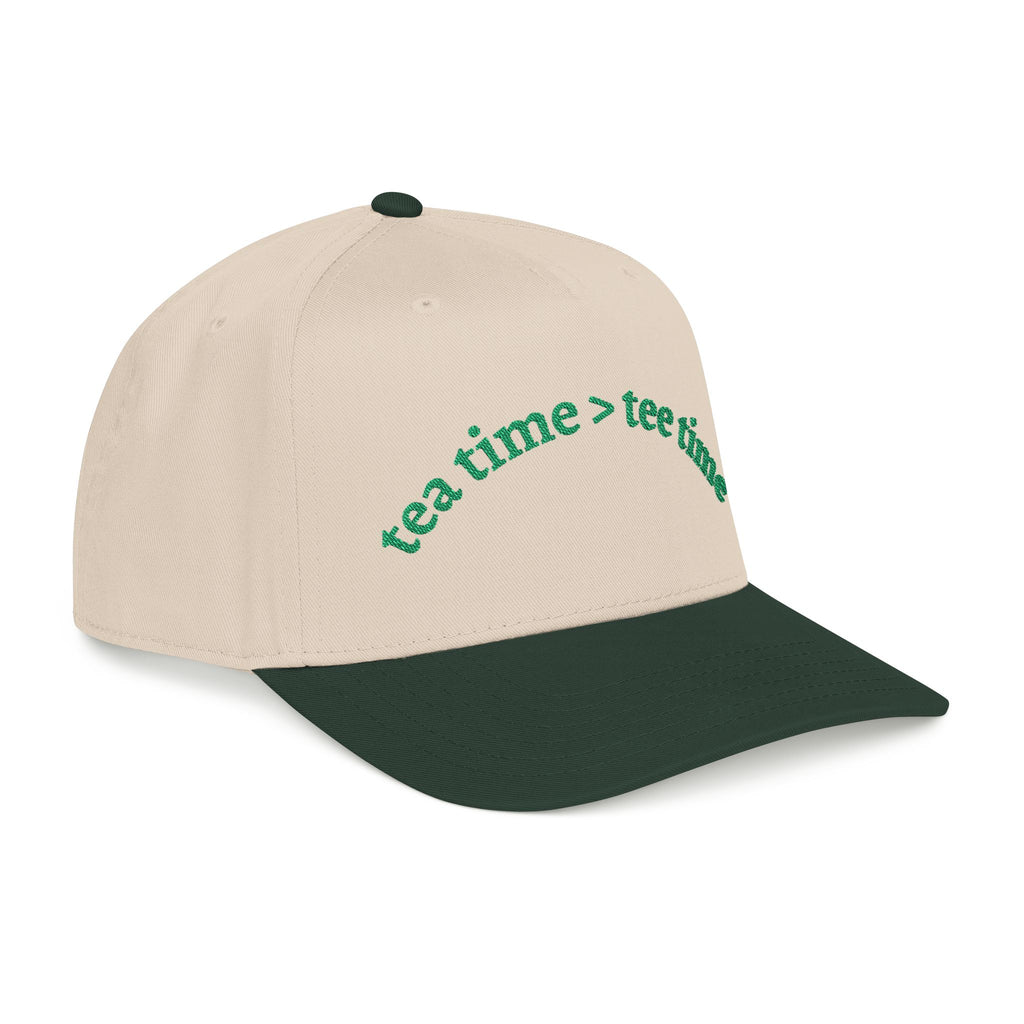 tea time (green) Mid Profile Baseball Cap