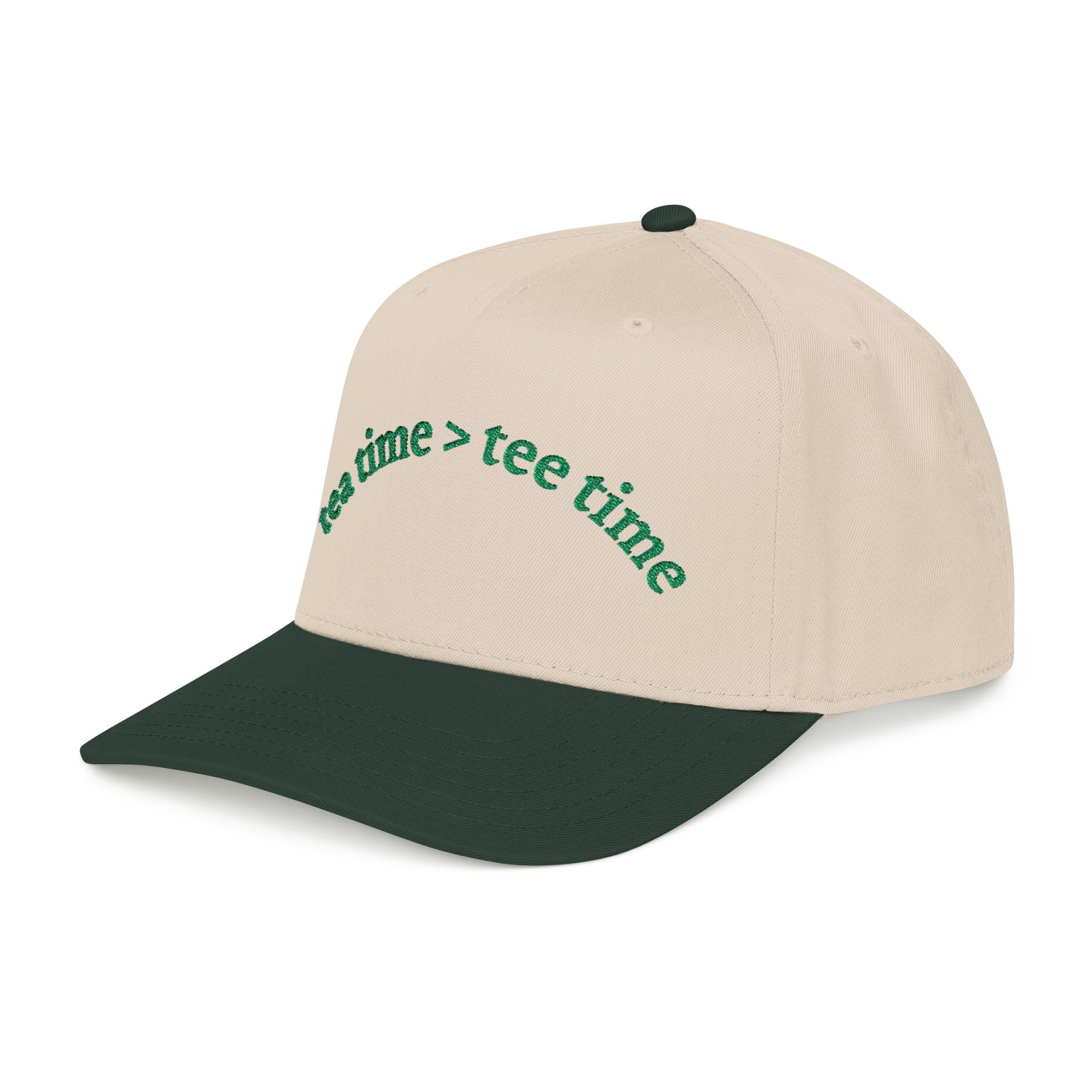 tea time (green) Mid Profile Baseball Cap